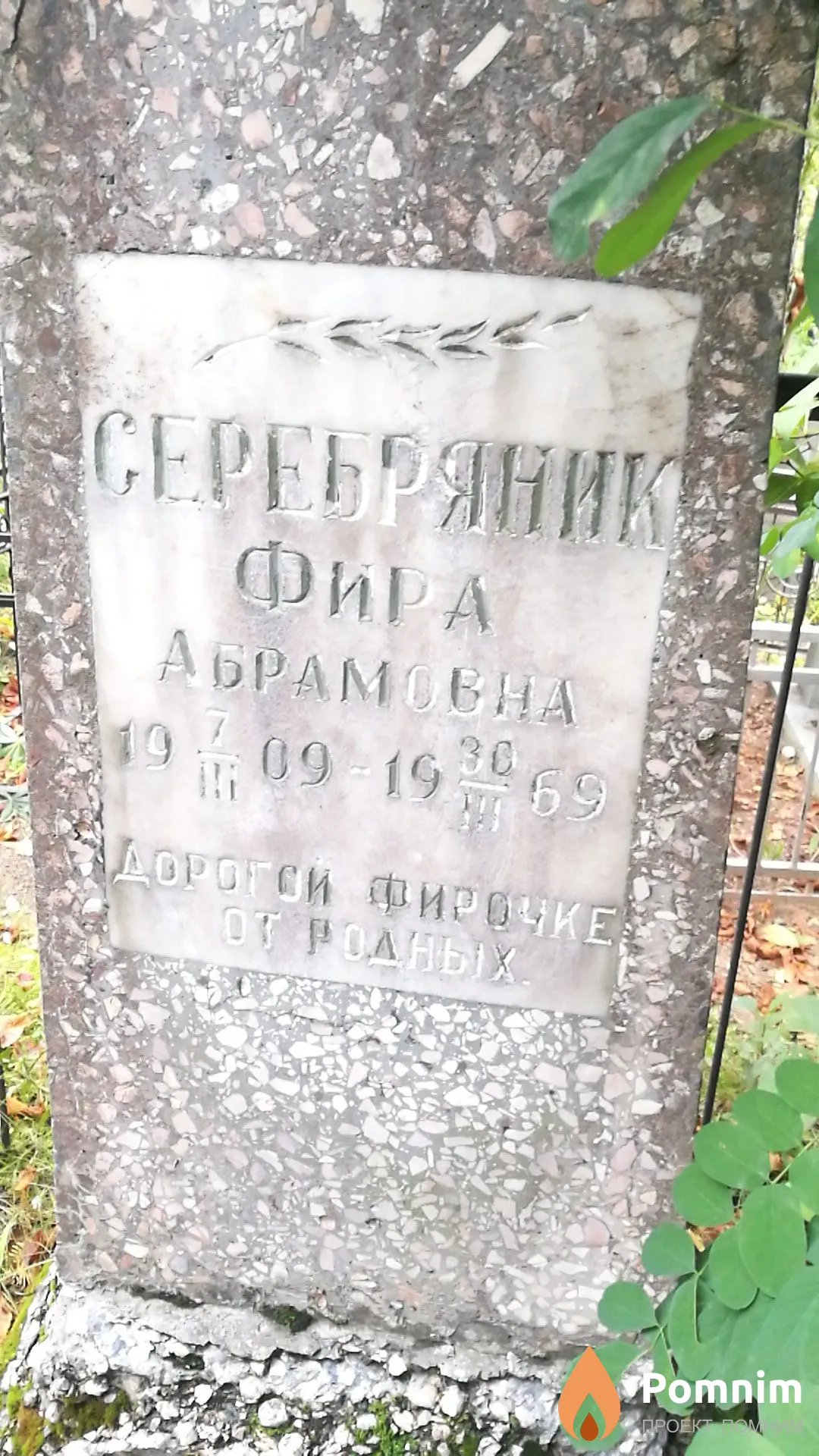 Серебряник Фира Абрамовна