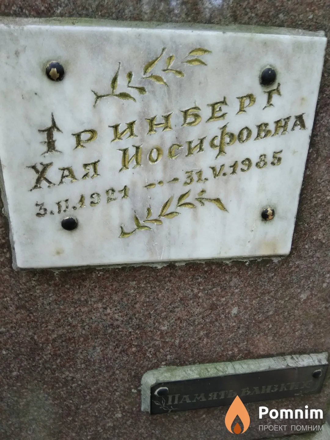 Гримбург Хая Иосифовна