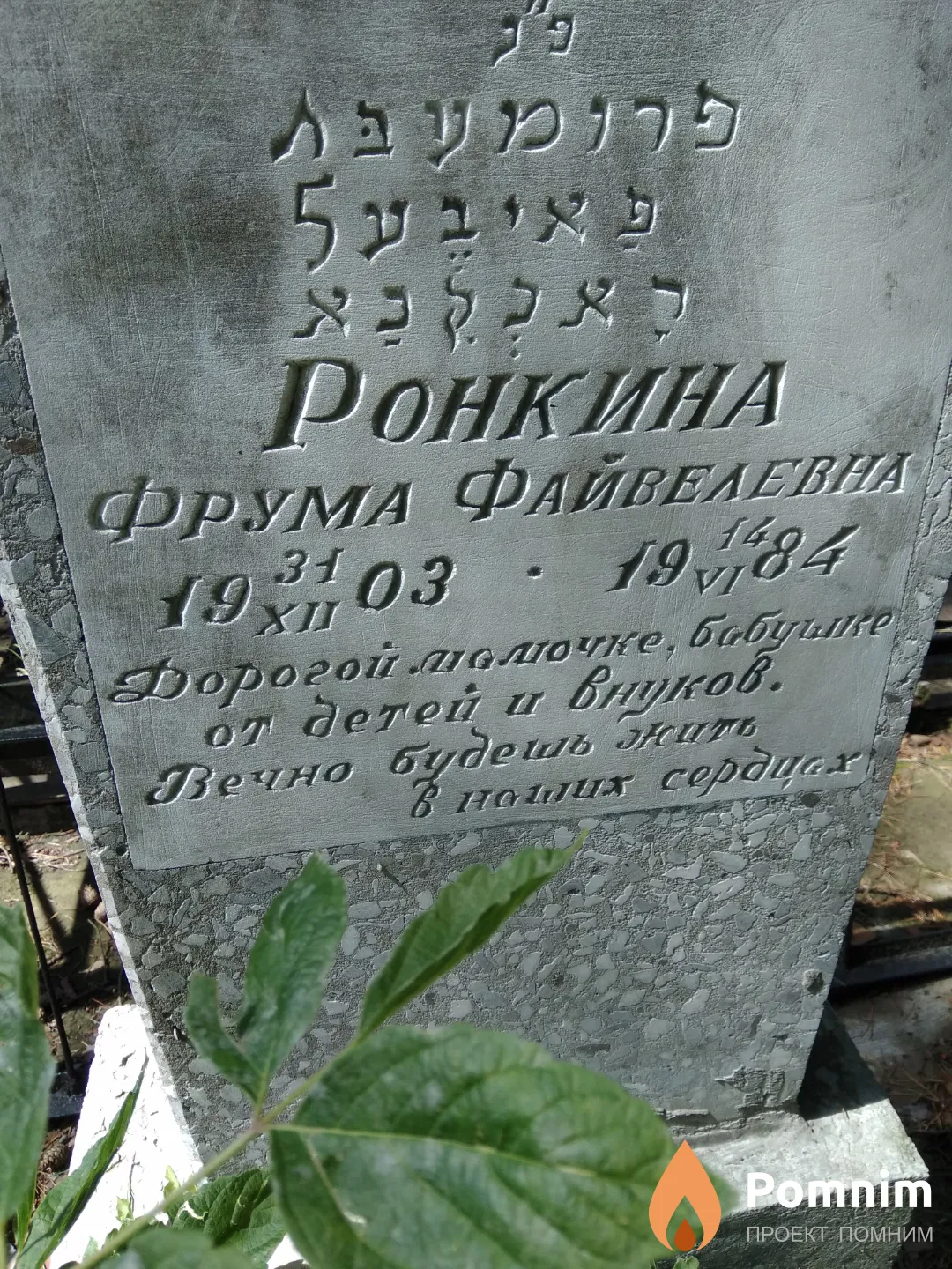 Ронкина Фрума Файвелевна