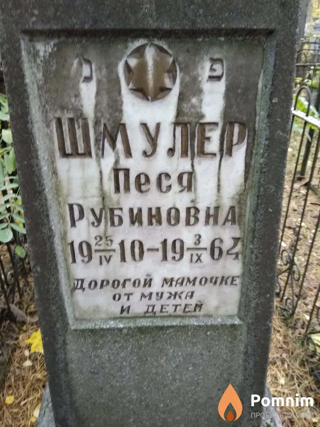 Шмулер Песя Рубиновна