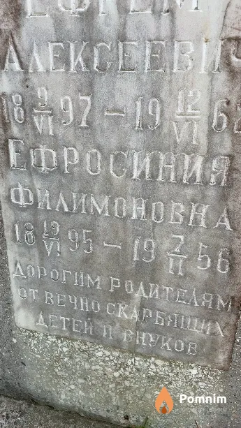 Швед Ефросиния Филимоновна