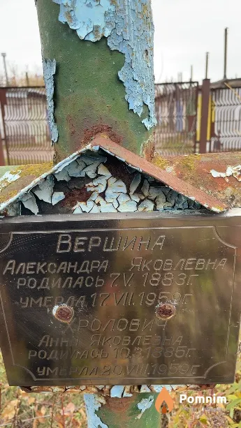 Вершина Александра Яковлевна