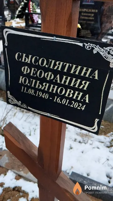 Сысолятина Феофания Юльяновна