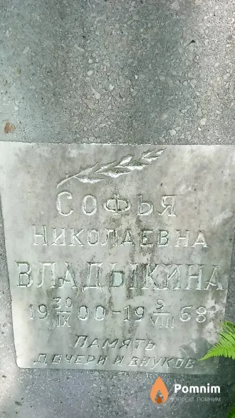 Владыкина София Николаевна