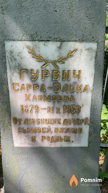 Гурвич Сарра-Элька Хаимовна