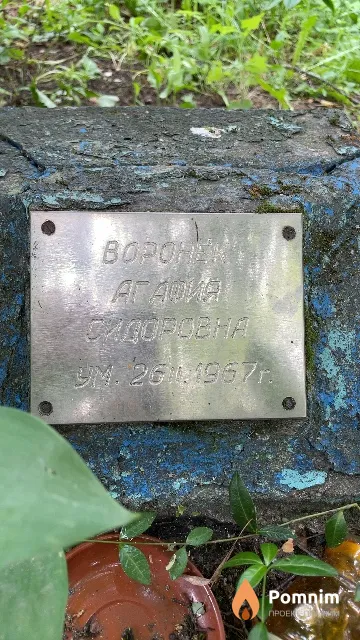 Воронёк Агафия Сидоровна