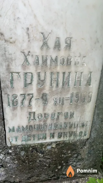 Грунина Хая Хаимовна