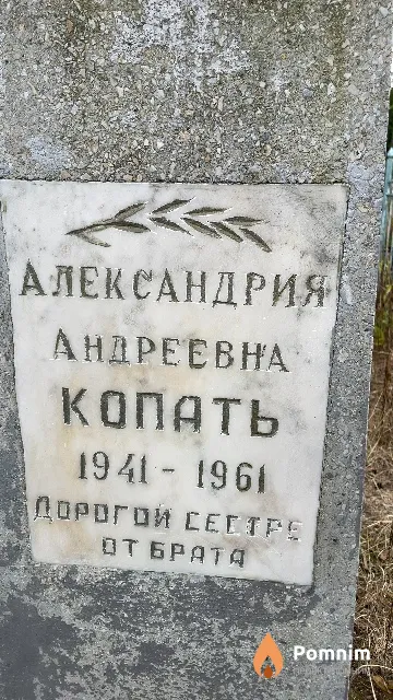 Копать Александрия Андреевна