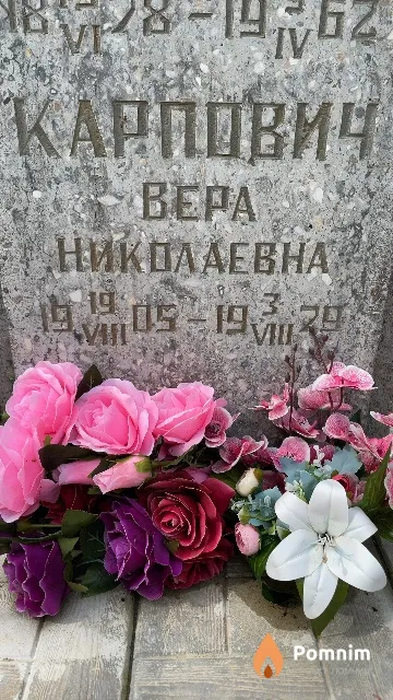 Карпович Bepa Николаевна