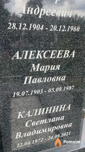 Алексеева Мария Павловна