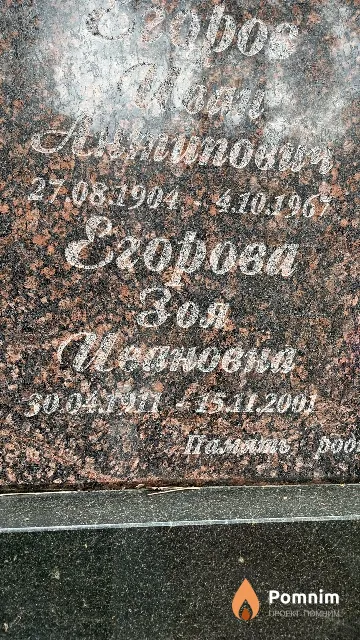 Егорова Зоя Ивановна