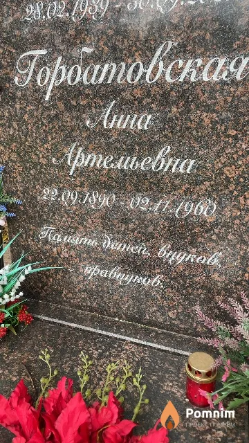 Гороатовская Анна Артемьевна