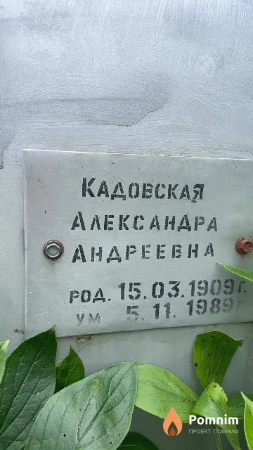 Кадовская Александра Андреевна