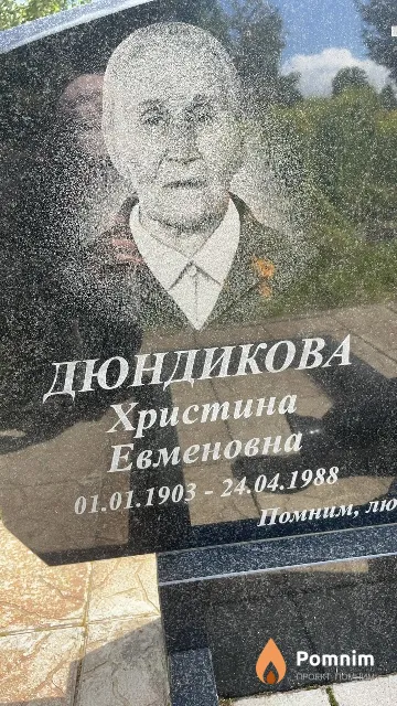 Дюндикова Христина Евменовна