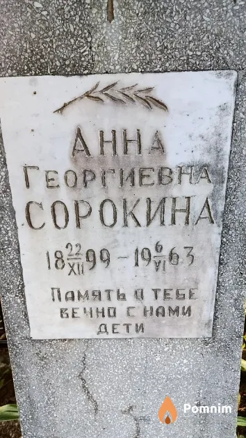 Сорокина Анна Георгиевна