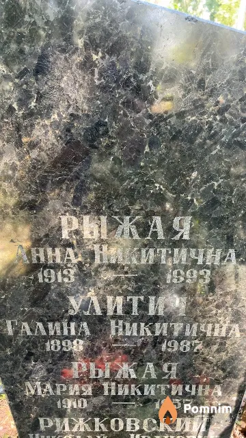 Рыжая Анна Никитична
