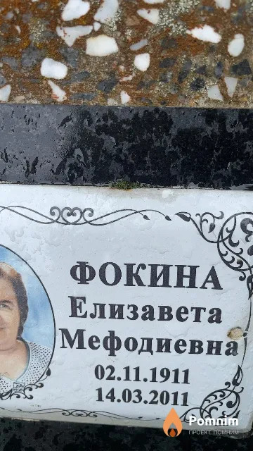 Фокина Елизавета Мефодиевна