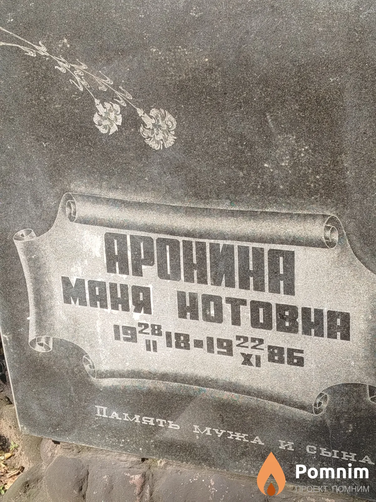 Apoнина Maня Hoтовна