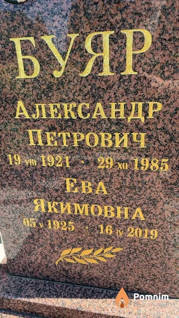 Буяр Ева Якимовна