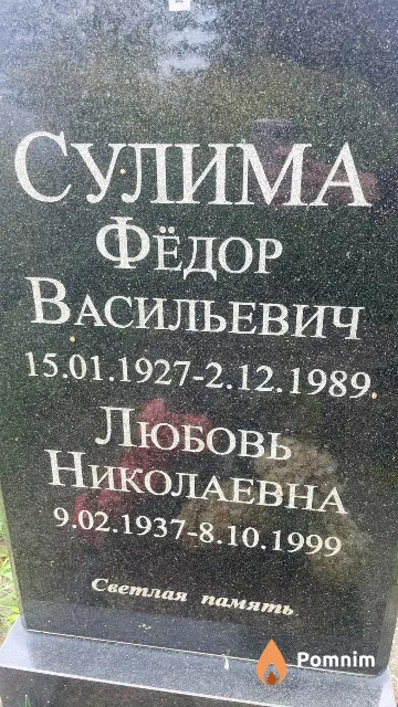 Сулима Любовь Николаевна