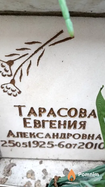 Тарасовп Евгения Александровна