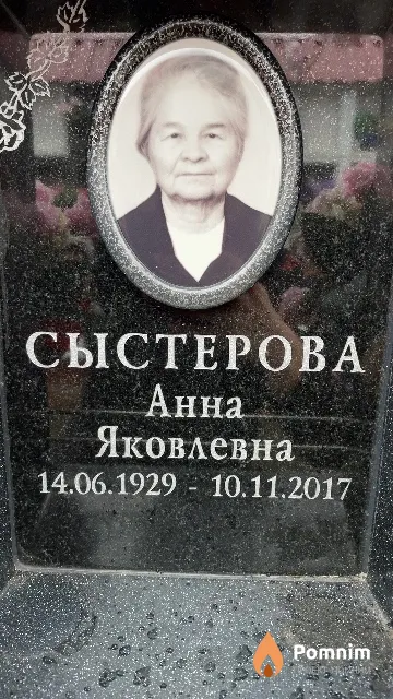 Сыстерова Анна Яковлевна