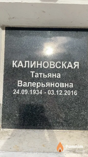 Калиновская Татьяна Валерьяновна