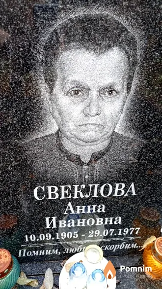 Свеклова Анна Ивановна