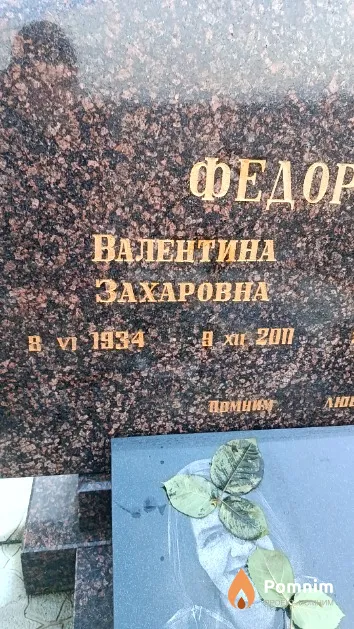 Федорович Валентина Захаровна