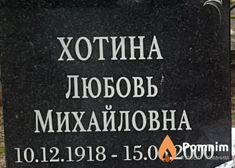 Хотина Любовь Михайловна